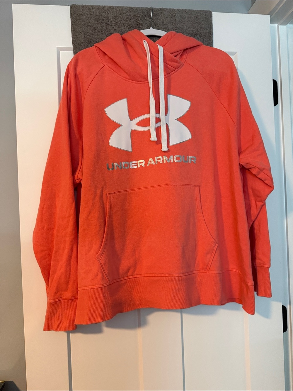 Under Armour Coral Hoodie with White Logo Accent